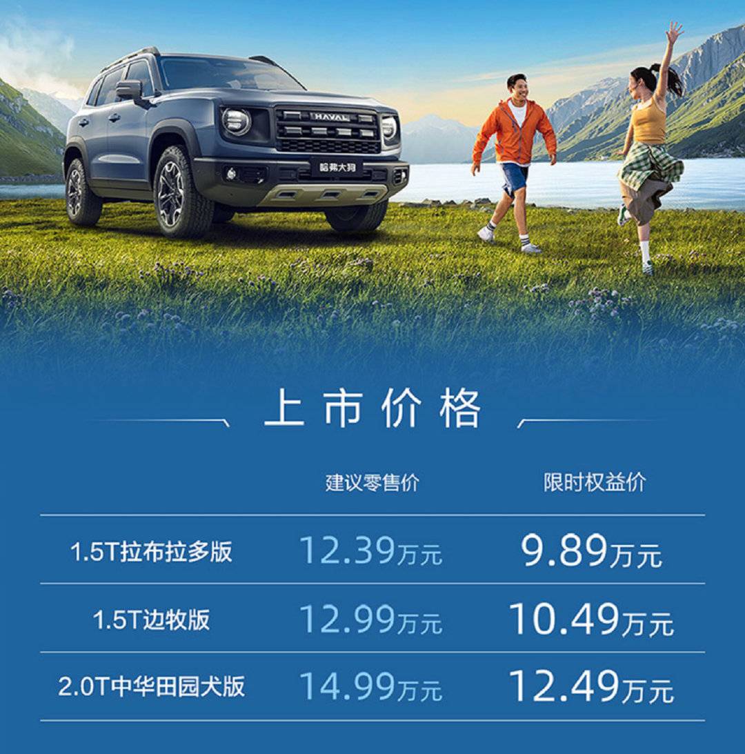 限时989万元起哈弗大狗2026款上市(图1)